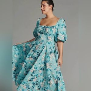 Selkie Puff Sleeve Floral Dress - 3X